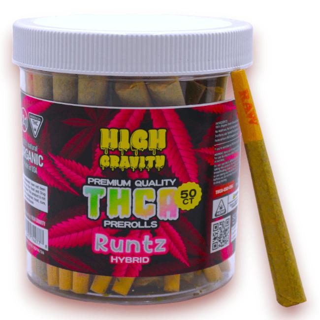 HIGH GRAVITY 50CT PRE-ROLL JARS RUNTZ (HYBRID) 725272742778